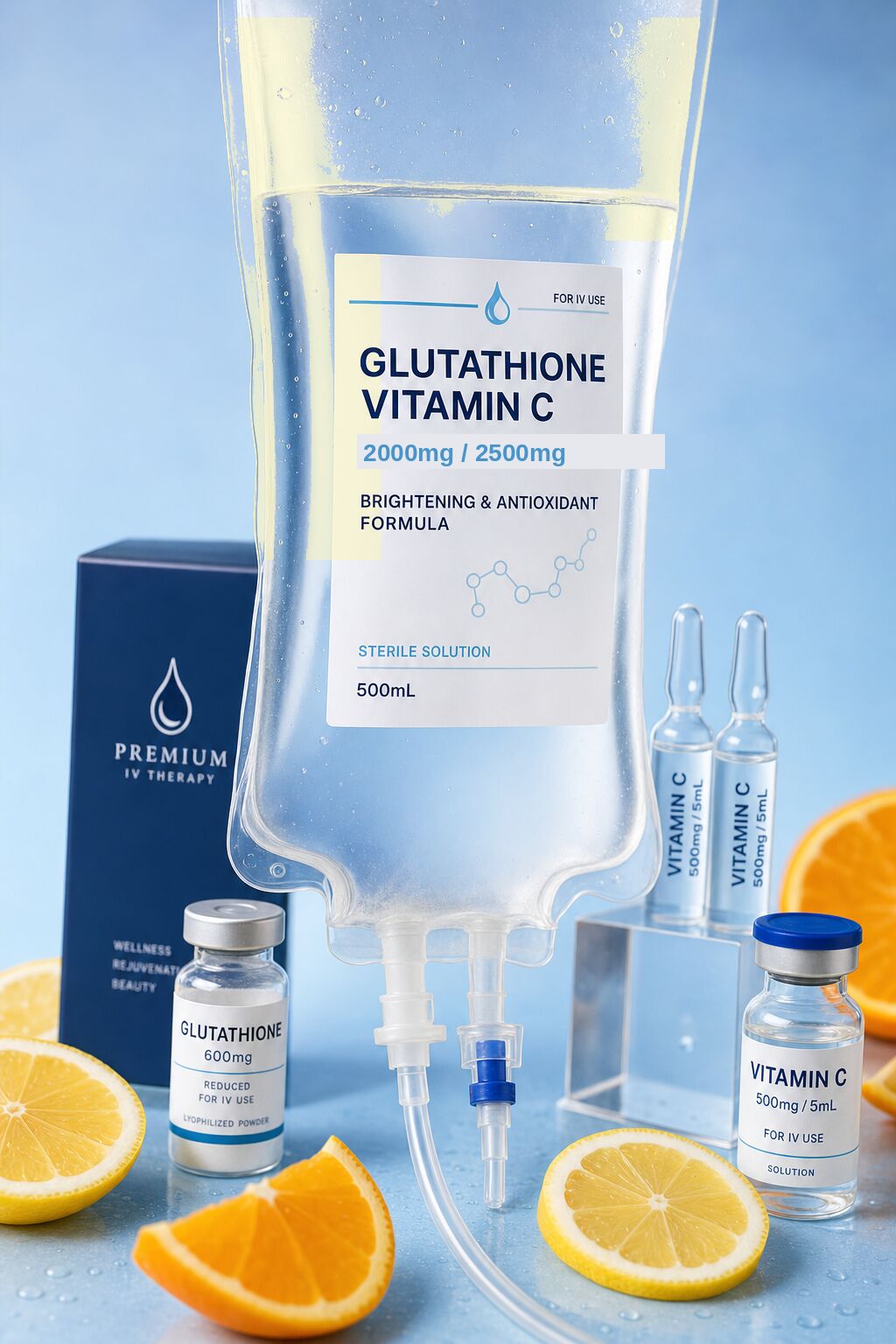Glutathione IV therapy session
